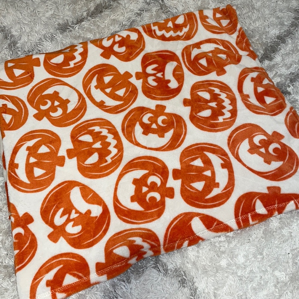 Pumpkin fall Halloween blanket from target